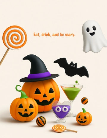 Free Simple Halloween Flyer Background Template to Edit Online