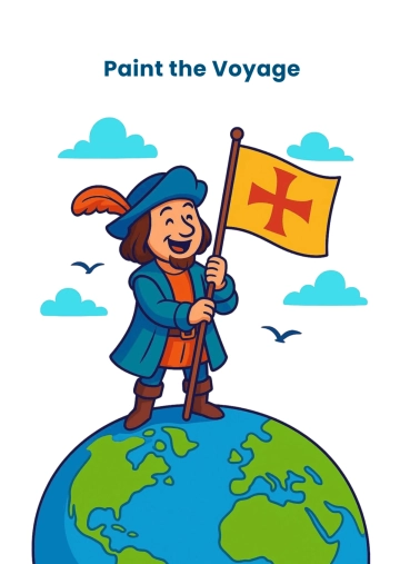 Free Colorful Columbus Day Drawing Template to Edit Online