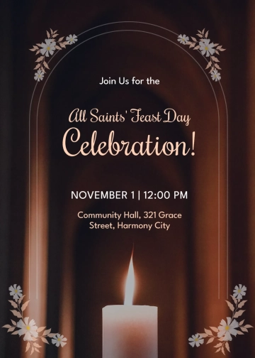 Free All Saints' Feast Day Invitation Template to Edit Online