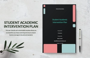 Student Academic Intervention Plan Template