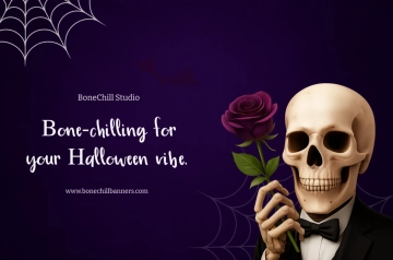 Free Skull Halloween Banner Template to Edit Online