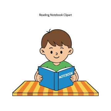 Free Reading Notebook Vector Clipart (PNG, SVG) to Edit Online