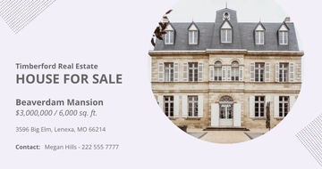 Free House For Sale Facebook Post Template to Edit Online