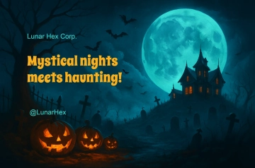 Free Blue Moon Halloween Banner Template to Edit Online