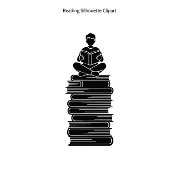 Free Reading Silhouette Clipart (PNG, SVG) to Edit Online