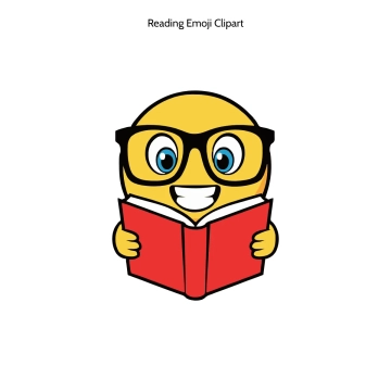 Free Reading Emoji Vector Clipart (PNG, SVG) to Edit Online