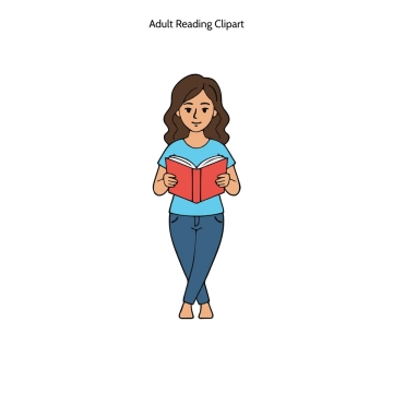 Free Adult Reading Vector Clipart (PNG, SVG) to Edit Online