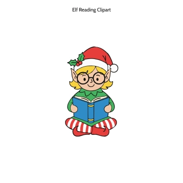 Free Elf Reading Vector Clipart (PNG, SVG) to Edit Online