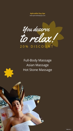 Spa Discount Whatsapp Post Template