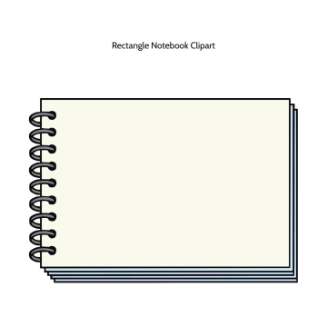 Free Rectangle Notebook Vector Clipart (PNG, SVG) to Edit Online