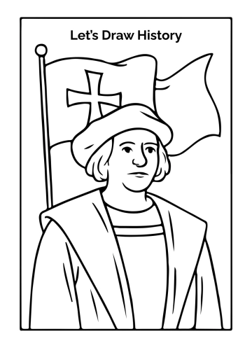 Free Professional Columbus Day Drawing Template to Edit Online