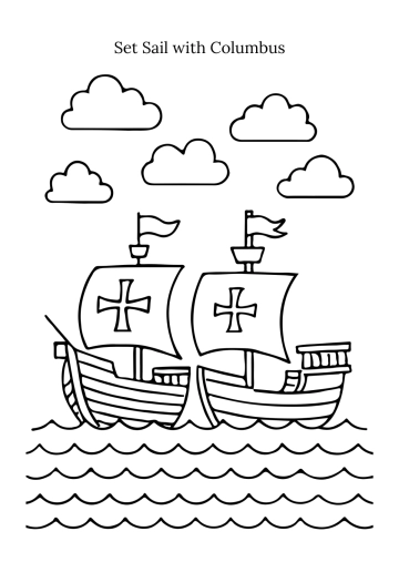 Free Niña and Pinta Drawing Template to Edit Online