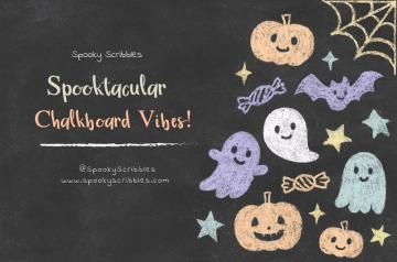 Free Chalkboard Halloween Banner Background Template to Edit Online