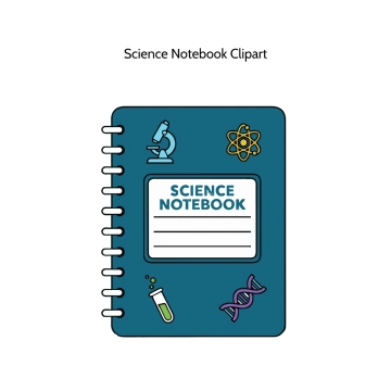 Free Science Notebook Vector Clipart (PNG, SVG) to Edit Online