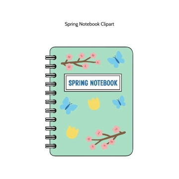 Free Spring Notebook Vector Clipart (PNG, SVG) to Edit Online