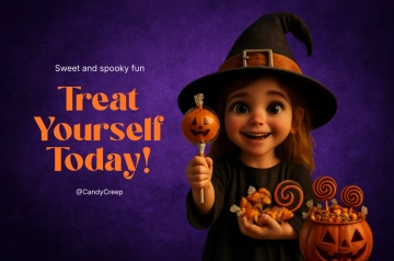 Free Trick or Treat Halloween Banner Template to Edit Online