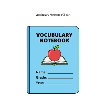 Free Vocabulary Notebook Vector Clipart (PNG, SVG) to Edit Online