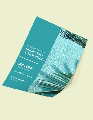 Spa Holiday Sale Flyer Template