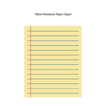 Free Yellow Notebook Paper Vector Clipart (PNG, SVG) to Edit Online