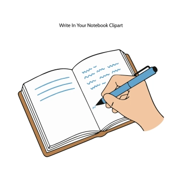 Free Write In Your Notebook Vector Clipart (PNG, SVG) to Edit Online