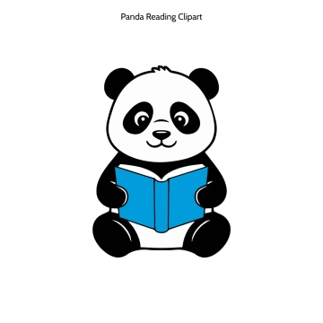 Free Panda Reading Vector Clipart (PNG, SVG) to Edit Online