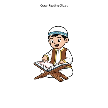 Free Quran Reading Vector Clipart (PNG, SVG) to Edit Online