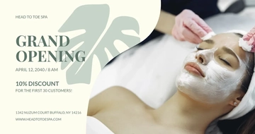 Free Spa Opening Facebook Post Template to Edit Online