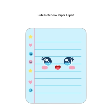 Free Cute Notebook Paper Vector Clipart (PNG, SVG) to Edit Online