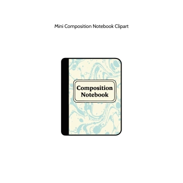 Free Mini Composition Notebook Vector Clipart (PNG, SVG) to Edit Online