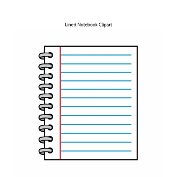 Free Lined Notebook Vector Clipart (PNG, SVG) to Edit Online