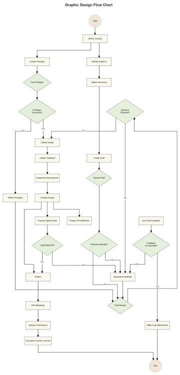 Free Graphic Design Flow Chart to Edit Online