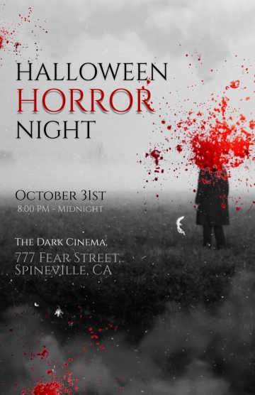 Free Halloween Horror Movie Poster Template to Edit Online