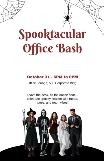 Free Blank Halloween Work Poster Template to Edit Online