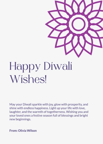 Free Happy Diwali Wishes Template to Edit Online