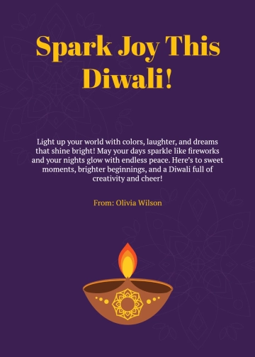 Free Creative Happy Diwali Wishes Template to Edit Online