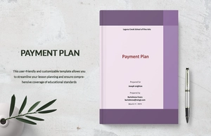 Simple Payment Plan Template