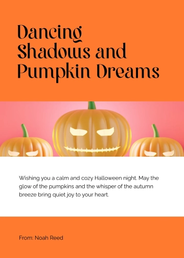 Free Minimalist Halloween Wishes Template to Edit Online
