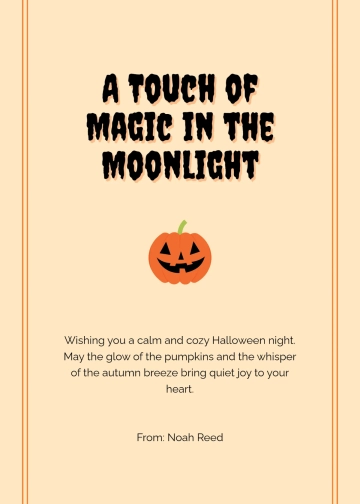 Free Creative Halloween Wishes Template to Edit Online