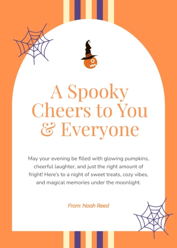 Free Happy Halloween Wishes Template to Edit Online