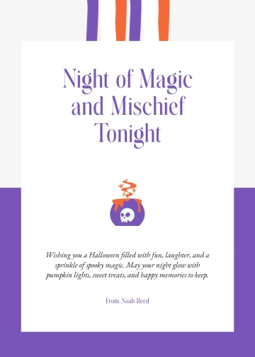 Free Halloween Wishes Template to Edit Online