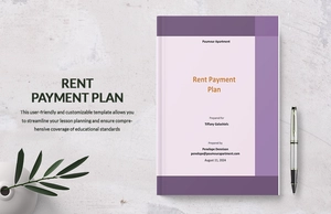 Rent Payment Plan Template