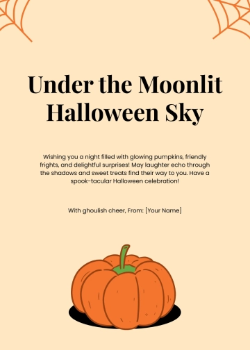 Free Halloween Wishes Layout Template to Edit Online