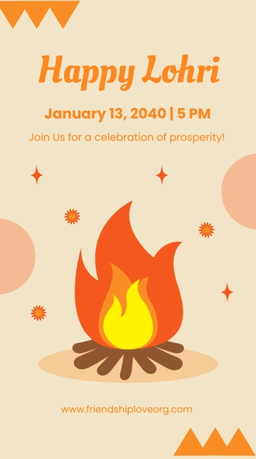 Free Happy Lohri Whatsapp Post Template to Edit Online