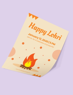 Happy Lohri Flyer Template