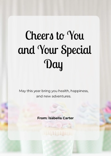 Free Happy Birthday Celebration Wishes Template to Edit Online