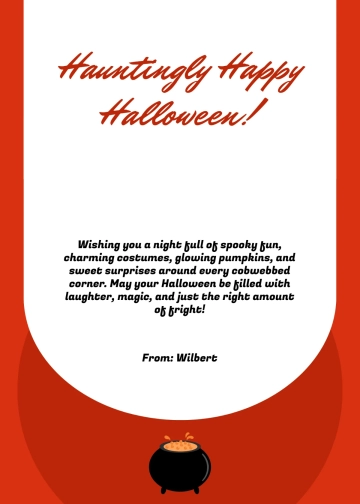 Free Halloween Wishes Design Template to Edit Online
