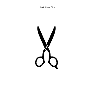 Free Black Scissor Clipart Template to Edit Online