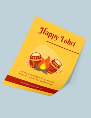 Lohri Greeting Flyer Template