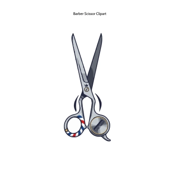 Free Barber Scissor Clipart Template to Edit Online