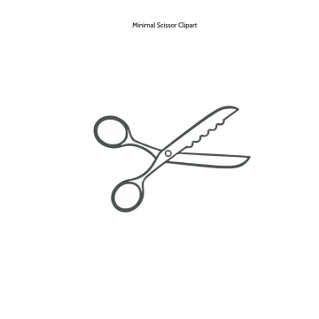 Free Minimal Scissor Clipart Template to Edit Online